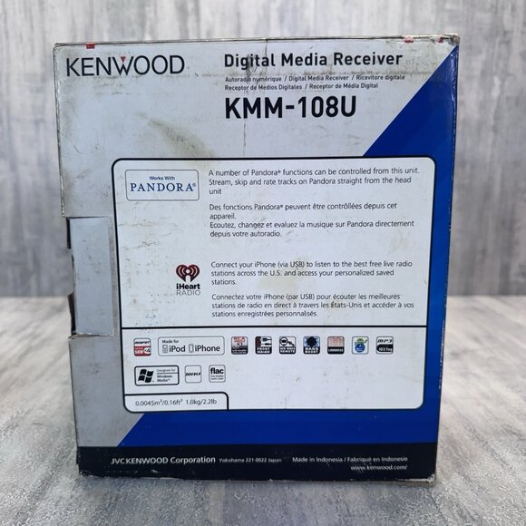 Kenwood KMM-108U AM/FM Pandora iHeart Radio Digital Media Reciever Head Unit Car - Picture 10 of 11